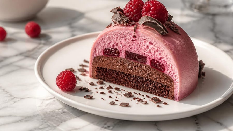 Ce bavarois framboise-choco ultra léger va révolutionner vos desserts d'été sans vous plomber