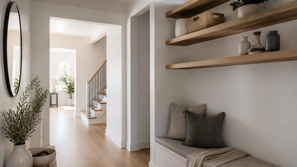 Transformer un couloir en zone fonctionnelle : banquette, rangements et circulation optimisée pour gagner en confort.