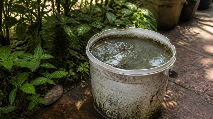 Ce seau d'eau de pluie oublié au jardin suffit à transformer votre terrasse en nid de moustiques tigres en seulement 5 jours
